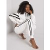 Biela dámska tepláková súprava s čiernymi pruhmi