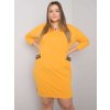 Žlté mikinové šaty s vreckami