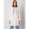 Smotanová oversize tunika Kierra s kapucňou a zipsom