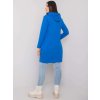 Modrá oversize tunika Kierra s kapucňou a zipsom