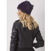 Fialová kožušinová čiapka