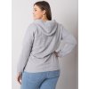 Svetlosivá dámska mikina so zipsom