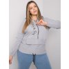 Svetlosivá dámska mikina so zipsom