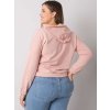 Svetloružová dámska mikina so zipsom