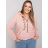 Svetloružová dámska mikina so zipsom