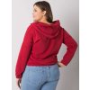 Vínová dámska mikina so zipsom