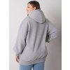 Svetlosivá dámska mikina na zips s kapucňou