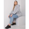 Svetlosivá dámska mikina na zips s kapucňou