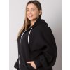 Čierna dámska mikina na zips s kapucňou