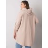 Béžová dámska mikina na zips s vreckami (Veľkosť ONE SIZE)