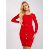 Červené dámske priliehavé mini šaty