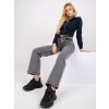 Sivé dámske široké džínsy s vysokým pásom Sevilla