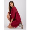 Vínové šaty Jamelia s čipkovou chrbtovou časťou