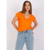Oranžové basic tričko Atlanta s krátkym rukávom