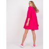 Fuchsiové voľné mini šaty Dalenne s vreckami