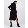 Čierne dlhé mikinové šaty Stella s kapucňou