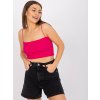 Fuchsiový krátky top na tenké ramienka Aria