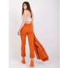 Oranžové dámske nohavice Hidalgo s elastickým pásom