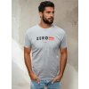 Svetlosivé pánske tričko s potlačou ZERO