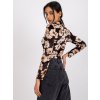 Čierno-béžová blúzka Skyler s kvapkovým prestrihom