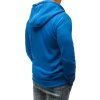 Modrá basic mikina na zips as klokaním vreckom (Veľkosť M)