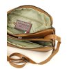 MARCO MAZZINI Camel dvojkomorová kožená crossbody kabelka