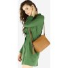 MARCO MAZZINI Camel dvojkomorová kožená crossbody kabelka