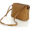 MARCO MAZZINI Camel dvojkomorová kožená crossbody kabelka