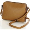 MARCO MAZZINI Camel dvojkomorová kožená crossbody kabelka