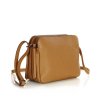 MARCO MAZZINI Camel dvojkomorová kožená crossbody kabelka
