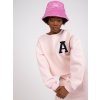 Svetloružový komplet sukne a mikiny Brixen s nášivkou "A"