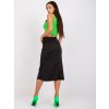 Čierna hladká midisukňa Terrassa (Veľkosť S)
