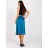 Modrá hladká midisukňa Terrassa