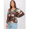 Hnedá blúzka Ruby s farebnými vzormi