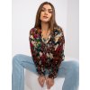 Hnedá blúzka Ruby s farebnými vzormi