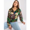 Zelená blúzka Ruby s farebnými vzormi