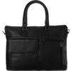 Čierna kožená taška na notebook s nastaviteľným popruhom (Veľkosť ONE SIZE)