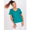 Tyrkysové bavlnené tričko Salina