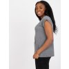 Tmavosivé bavlnené tričko s krátkym rukávom