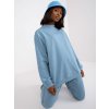 Svetlomodrá dámska mikina bez kapucne