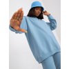 Svetlomodrá dámska mikina bez kapucne