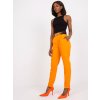 Oranžové nohavice s vysokým pásom a opaskom