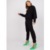 Čierna voľná basic teplákovka s kapucňou