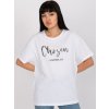 Biele dámske bavlnené tričko s nápisom