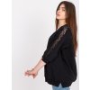 Čierna oversize blúzka Leja s čipkou