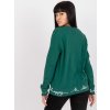 Zelená mikina "Happy" v štýle bomberu