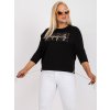 Čierna blúzka s potlačou