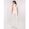 Smotanový elegantný komplet nohavíc a topu