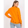 Neónovo-oranžová dámska mikina na zips