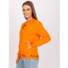 Neónovo-oranžová dámska mikina na zips